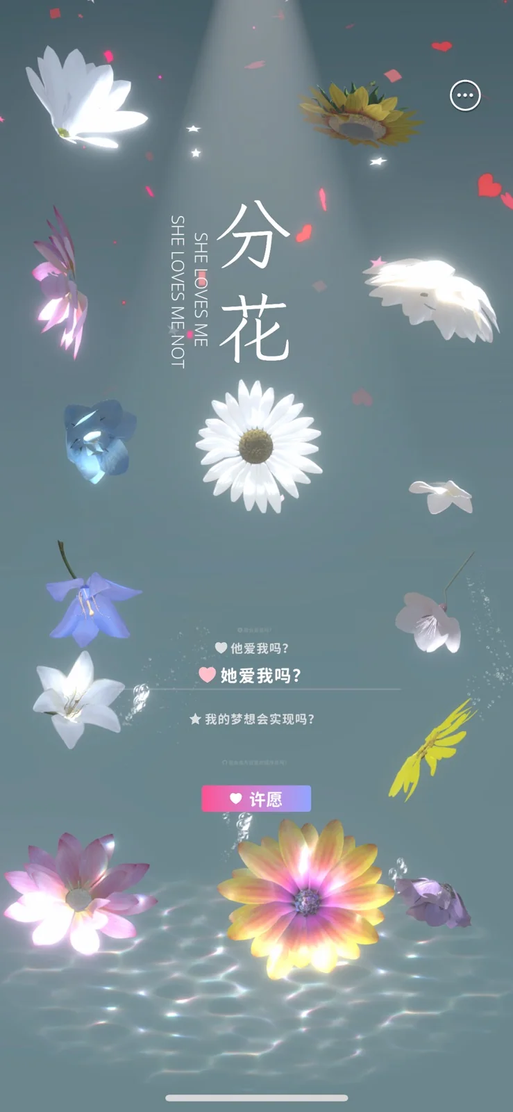分花: 摘花瓣互动与花语